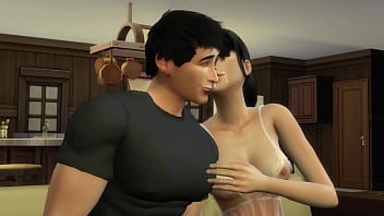 Girlfriend gives blowjob to her 2 boyfriends at camp