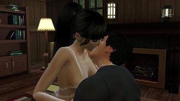 Girlfriend gives blowjob to her 2 boyfriends at camp