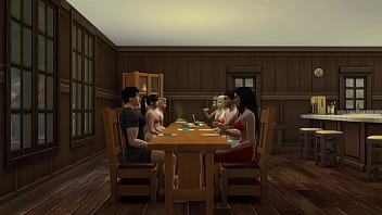 Girlfriend gives blowjob to her 2 boyfriends at camp