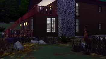 Girlfriend gives blowjob to her 2 boyfriends at camp