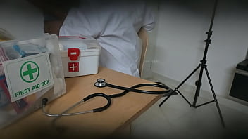 Lady doctor having fun with patient