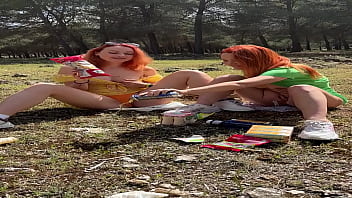 Picnic with my girlfriend in forest and leave lots of trash