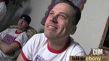 Hot ebony chick love gangbang interracial 13