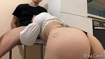 Throat fucks a beautiful blonde with a big ass in stockings rough sex on the table Throat fucks a beautiful blonde with a big ass in stockings rough sex on the table