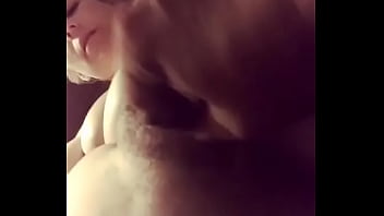 Blonde whore blows out cunt