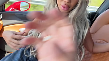 Real gas station pick up fine ass luna luxe gets fucked on teddy tarantino's ferrari