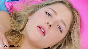 Stunning girl next door blonde naked close up