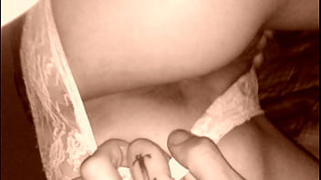 Girlfriend plays with her pussy