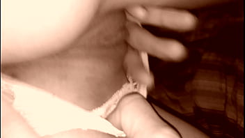 Girlfriend plays with her pussy