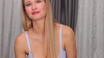 Cute blonde with big tits