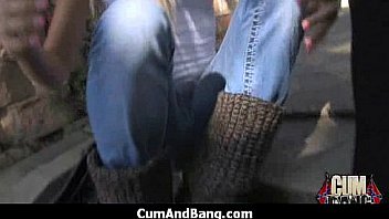 Ebony girl gets slammed by some white dudes 5