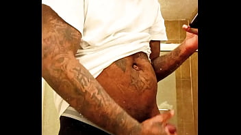 Youngstarbrazy makes his thick dick cum while watching hentai