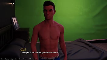 Being a dik #69 beautiful brunette with messy bun eats a banana in the library