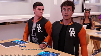 Being a dik #69 beautiful brunette with messy bun eats a banana in the library