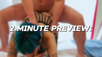 Big titty goth girl in black spiderweb lingerie suck n' fuck quickie