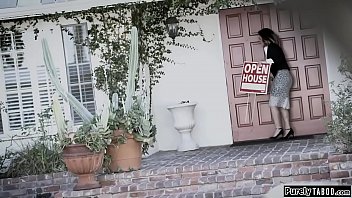 Big tits broker has no luck in selling the house but she forgot the creepy client in the will buy but she needs to fuck him to sell the undresses and is rides his cock hard until she squirts twice