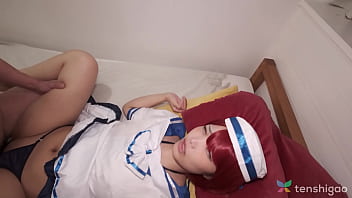 Japanese sexy cosplay moka akiyoshi had a wild threesome