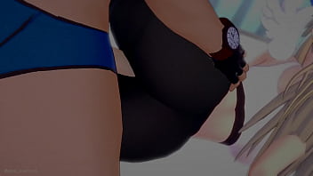 Flonne disgaea esta cansada y mojada luego de hacer ejercicio quiere follar para relajarse