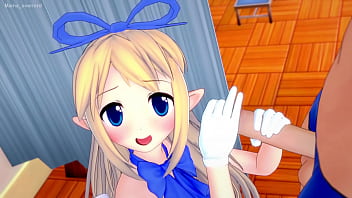 Flonne disgaea esta cansada y mojada luego de hacer ejercicio quiere follar para relajarse