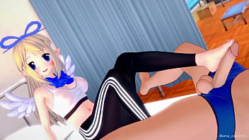 Flonne disgaea esta cansada y mojada luego de hacer ejercicio quiere follar para relajarse