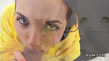 Cute teenie gives a head in pov and gets pink hole fucked