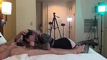 Super Sexy Goth Trans Woman Sucking Dick thumbnail