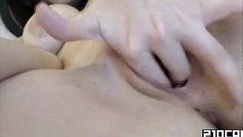 Babe french skinny masturbate both holes