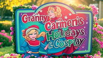 Mature celebrates christmas in july by masturbating and giving head