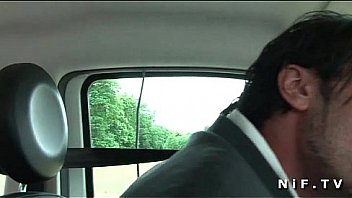 French blonde bourgeoise fucks with the taxidriver to pay her ride