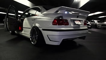 Barely legal white e46 gets slammed