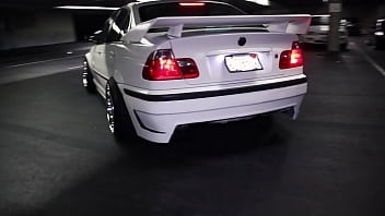 Barely legal white e46 gets slammed