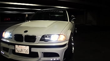 Barely legal white e46 gets slammed