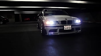 Barely legal white e46 gets slammed