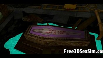 Sexy 3d cartoon dominatrix babe waits for a slave