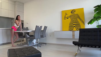 Big cock in my mouth hard 18yo petite brunette latina natural tits slut gets sloppy blowjob deepthroat cowgirl riding doggy style