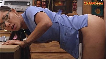 Babe in need of money fucked by pawn man in the backroom