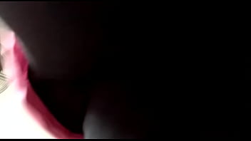 Pussy line of a teen in black leggings