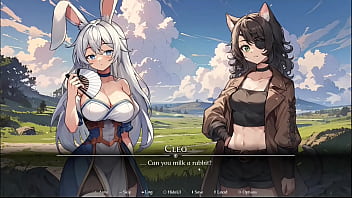 At least my cat girl is learning to give me head slave harem part 2