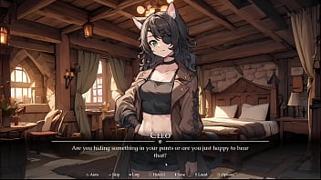 At least my cat girl is learning to give me head slave harem part 2