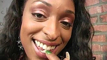 Sexy ebony enjoying gloryhole 21