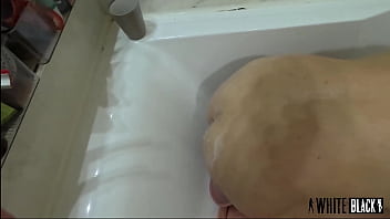 Young wife of a neighbor fucked in the ass and fucked with his fists all her tight holes