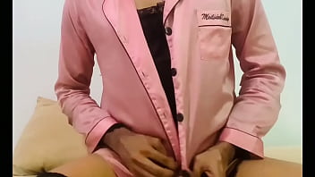 Horny Boy Fap And Cum In Black Pajamas thumbnail