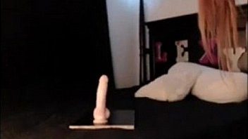 Sexy redhead masturbates hard webcam and cum