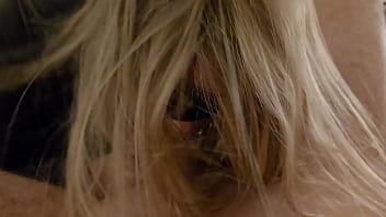 Homemade blonde wife sneaks away from party to suck a cock