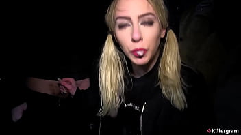 Killergram horny grace harper kneels for every stranger in her lusty forest cock gobbling quest