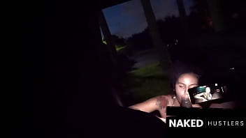 Latina amateur fucking her supposed uber driver in public parking lot