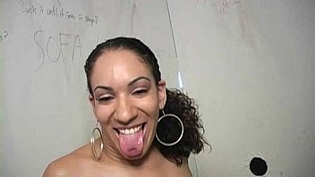 Black babe suck in a gloryhole 1