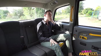 Taxi driver with massive juggs gets cum in her pussy female fake taxi