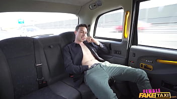 Taxi driver with massive juggs gets cum in her pussy female fake taxi