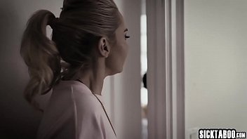 Horny stepdaughter banged by a stepdad in threesome